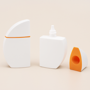50ml Dual-Chamber PE Lotion Bottle | Double-Outlet Cosmetic Packaging - 960031